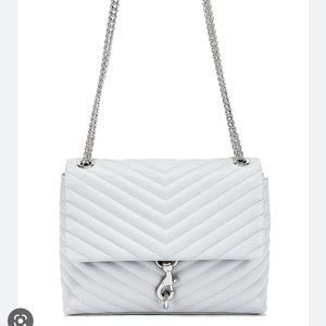 Rebecca Minkoff Edie Flap Shoulder Bag in Ice Grey